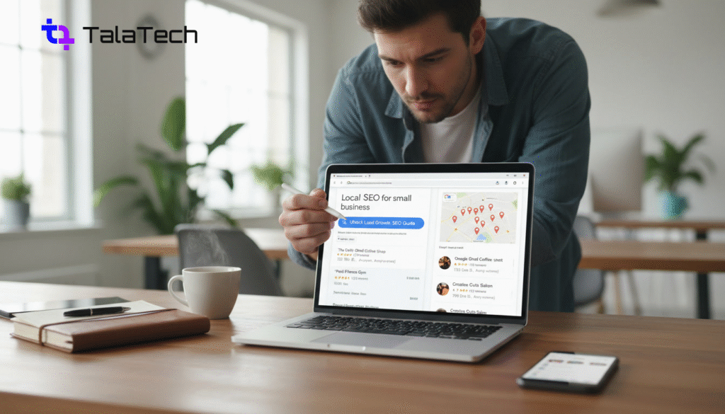 local SEO for small business search results example